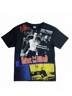 Boyz N The Hood 90s Vintage Style Graphic Streetwear Tee Black Size M
